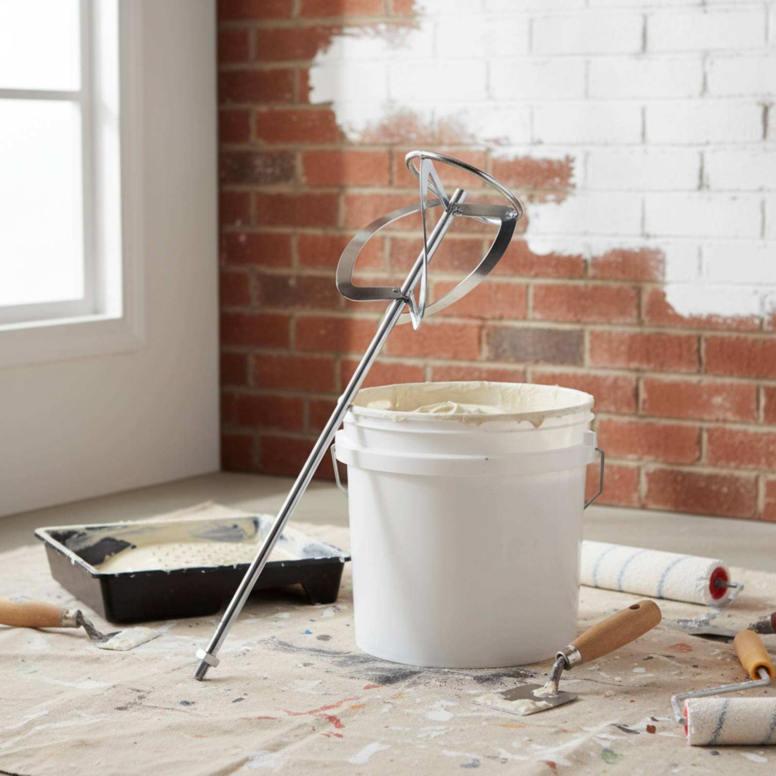 Tools Use In Workshop - Cement Blender Paddle Sturdy Duty Drill