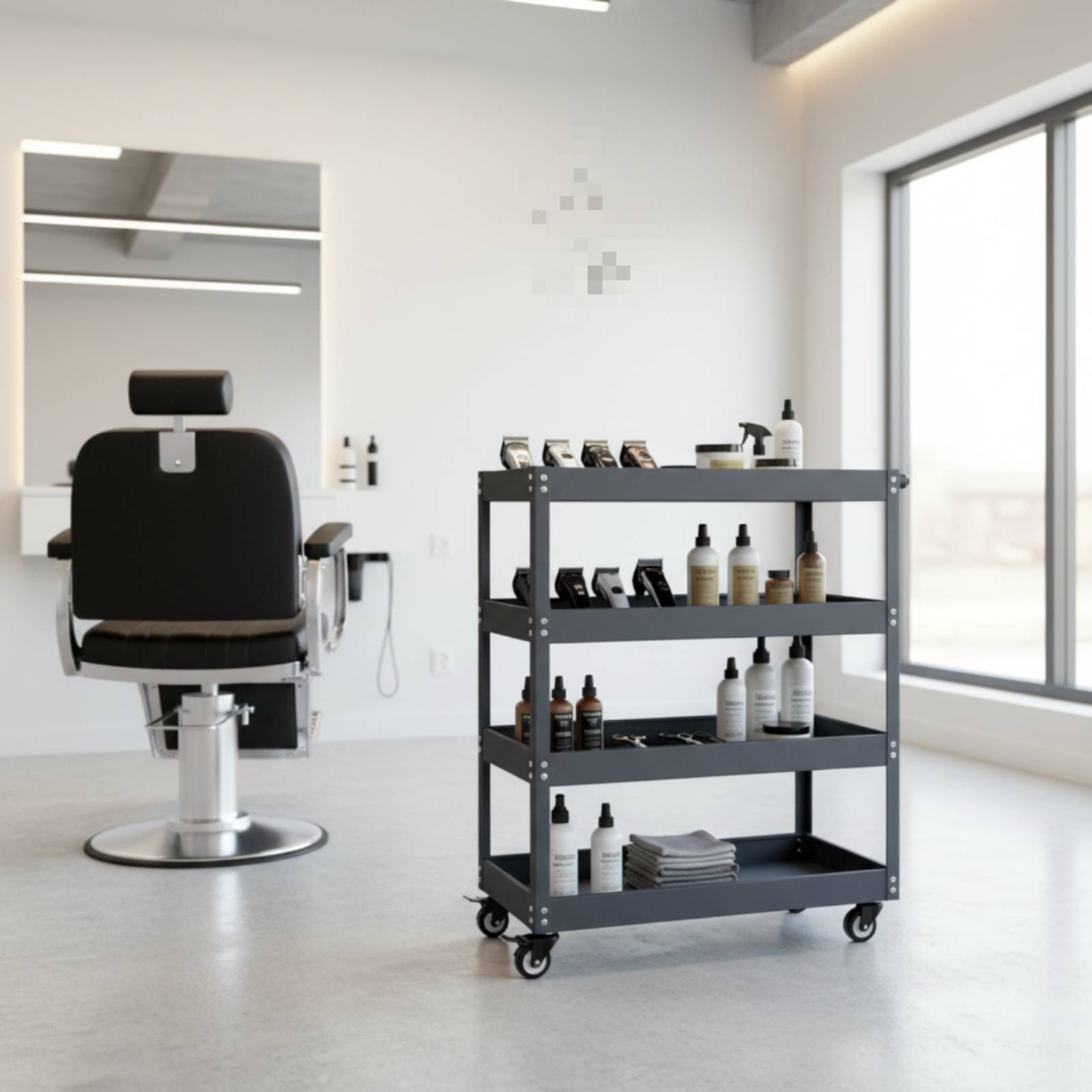 Four-Tier Utility Cart Long-La - Tools In Mechanic Workshop 评论和价格