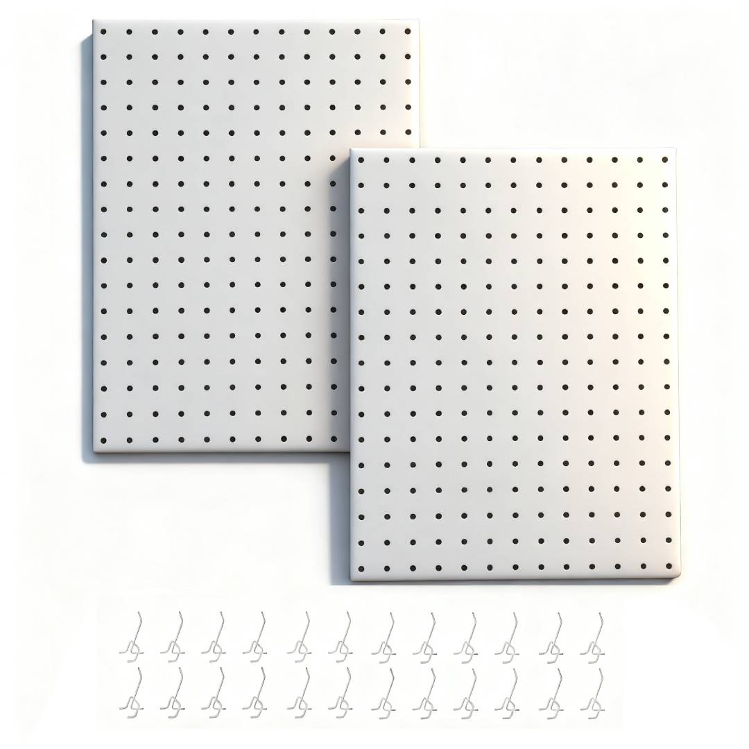 Metal Pegboard, 2 Panels + 24  - Workshop Tools Hanger 评论和价格