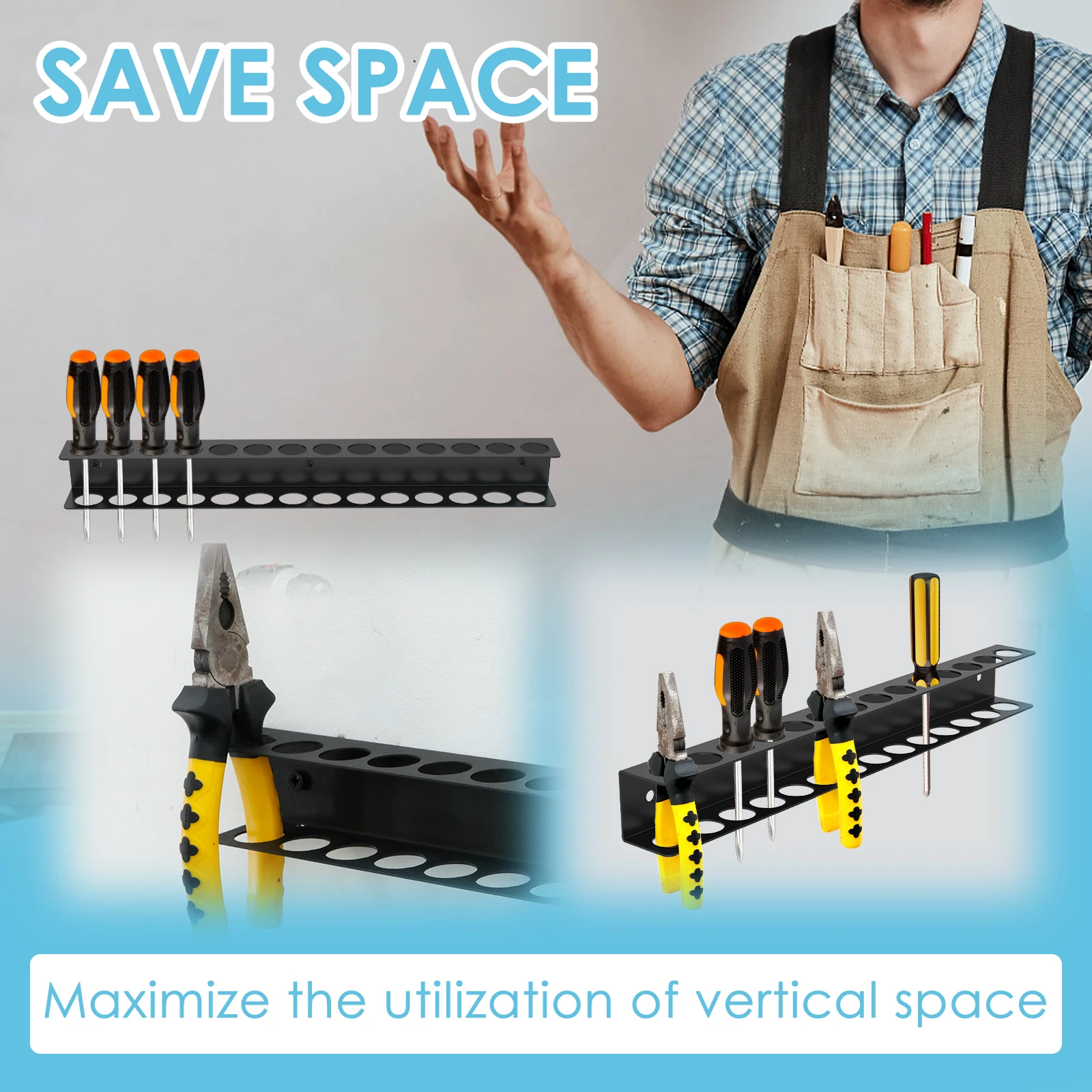 Steel Wall Mount Screwdriver W - Workshop Tools Hanger 评论和价格