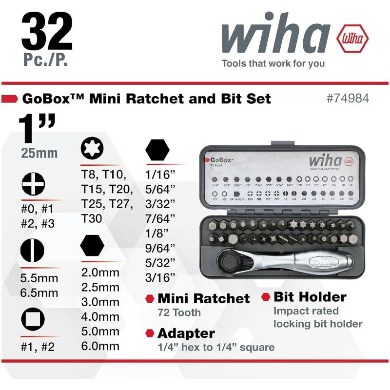 WIHA 74984 GoBox Drill Bit Set - Tools Vn 评论和价格